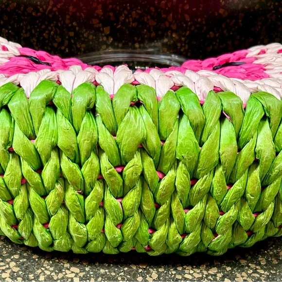 Kate Spade Pink and Green Woven Clutch - Picture 5 of 7